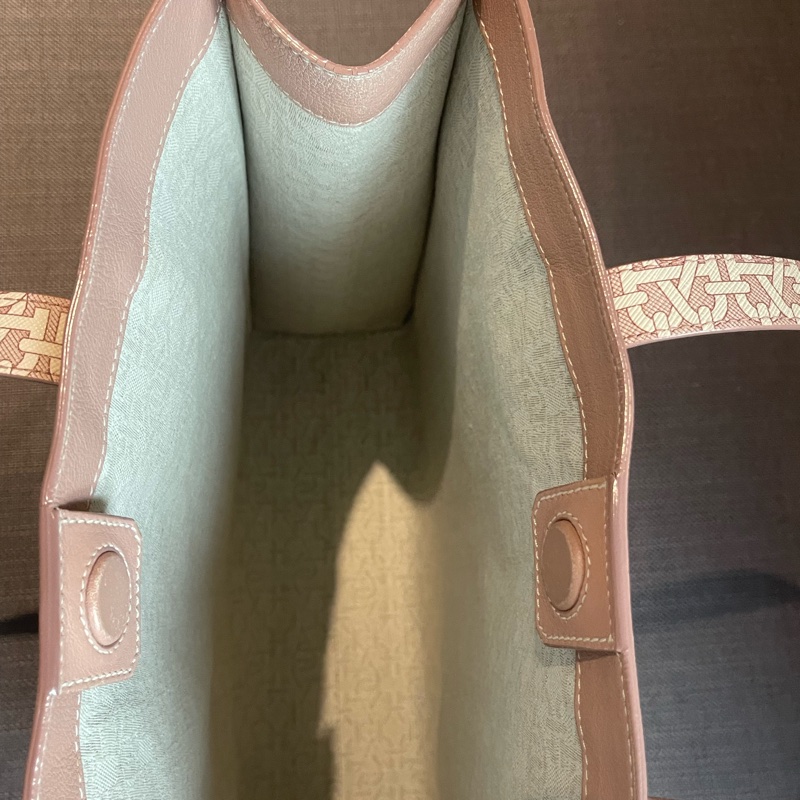 Bally Crystalia粉色Logo皮標牛皮托特包-13