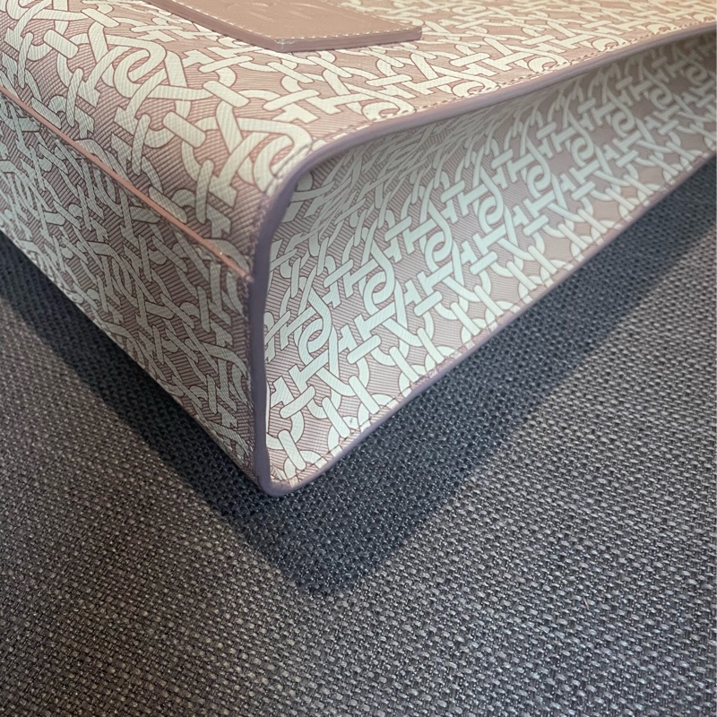 Bally Crystalia粉色Logo皮標牛皮托特包-18