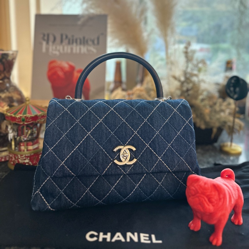 Chanel香奈兒 cocohandle 牛仔單寧-0