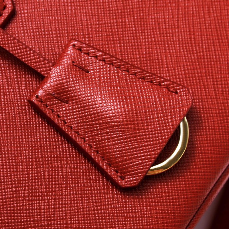 【促銷品】Prada 1BA896 倒三角標 Saffiano牛皮 小款Galleria 殺手包 紅色-7