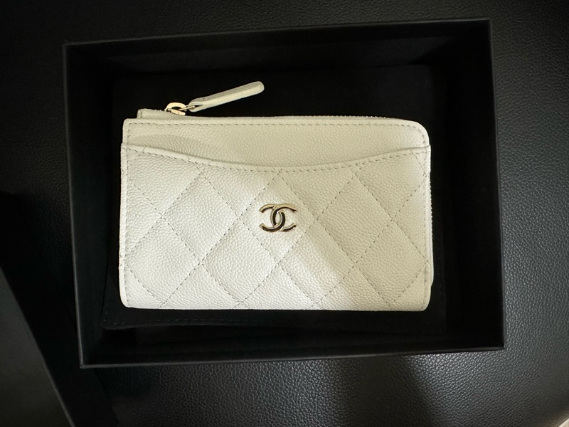 香奈兒23k白色卡包-0