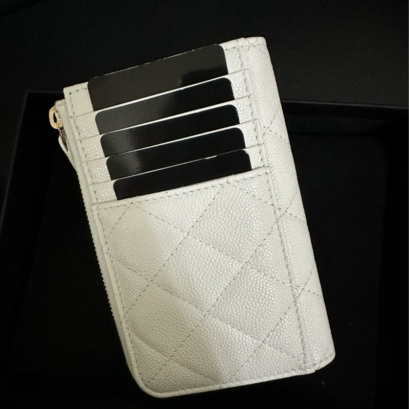 香奈兒23k白色卡包-2