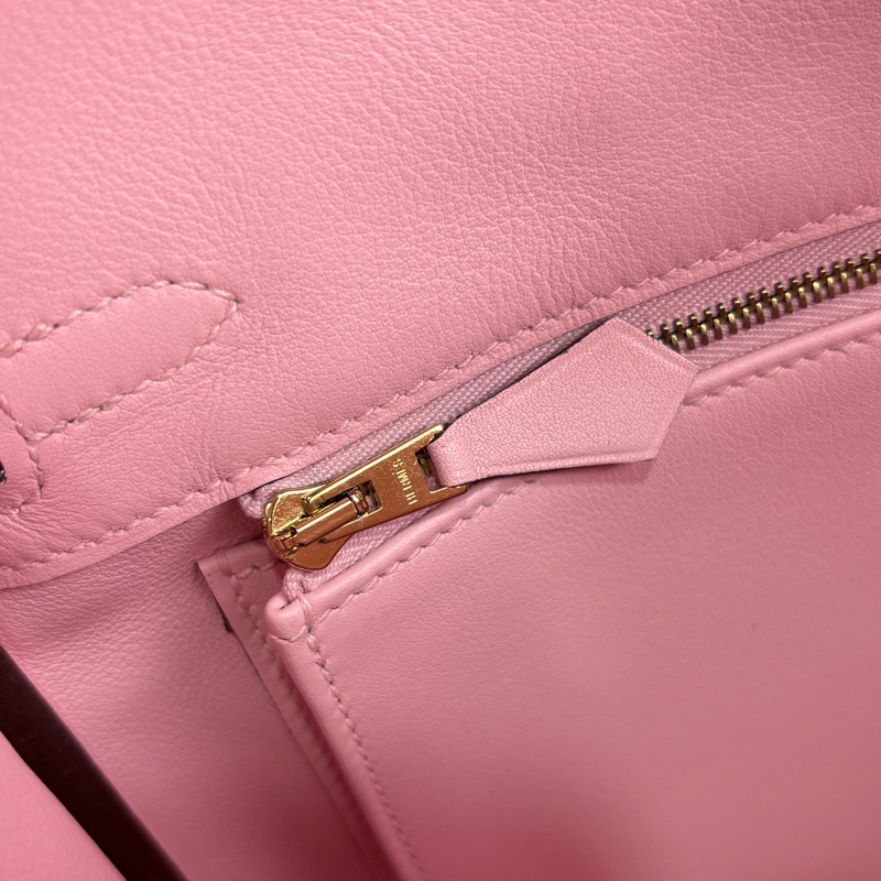 Hermes櫻花粉Swift皮金釦Birkin 25 X刻-27