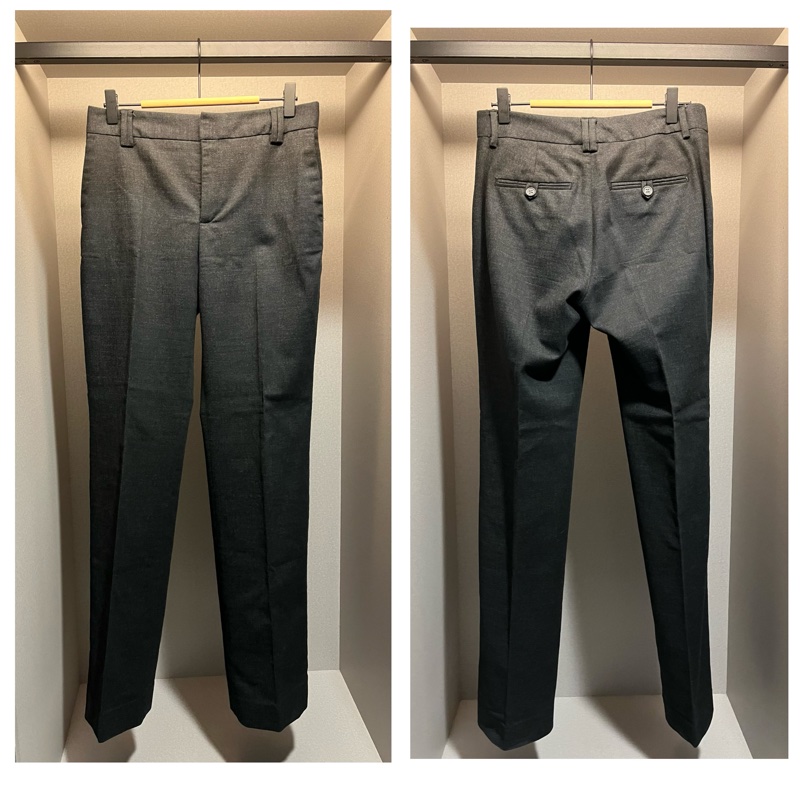 西班牙製ZARA BASIC 深灰色棉加羊毛材質西裝套裝-5