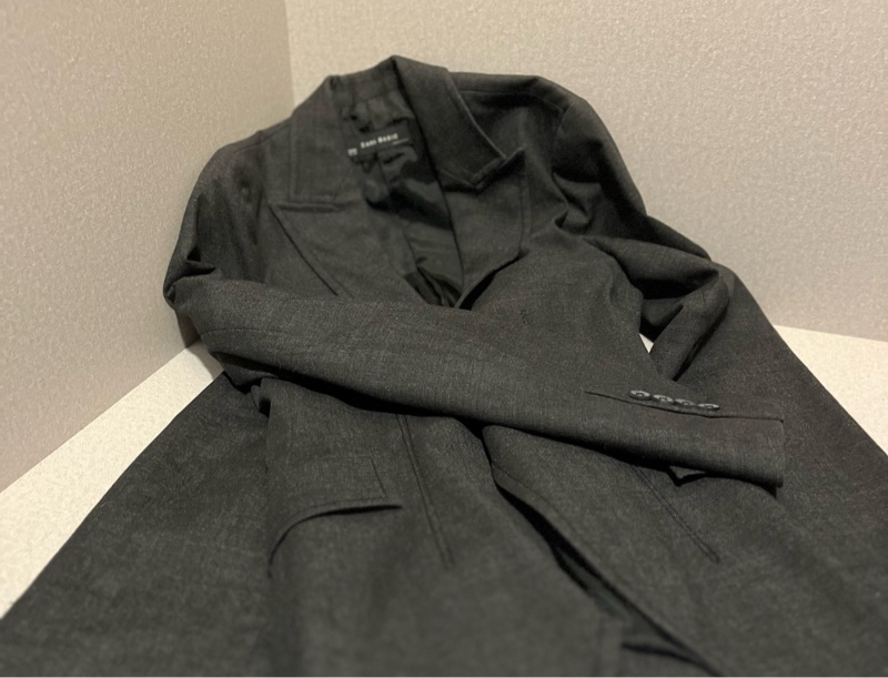 西班牙製ZARA BASIC 深灰色棉加羊毛材質西裝套裝-8