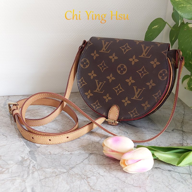 Louis Vuitton  🎀現品實拍 🎀LV M51179 Tambourin 老花鈴鼓包斜/肩背包~二手約9成新-2