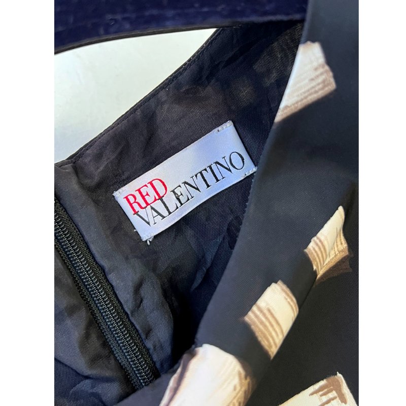 RED VALENTINO 黑色珠寶蝴蝶結小洋裝-10