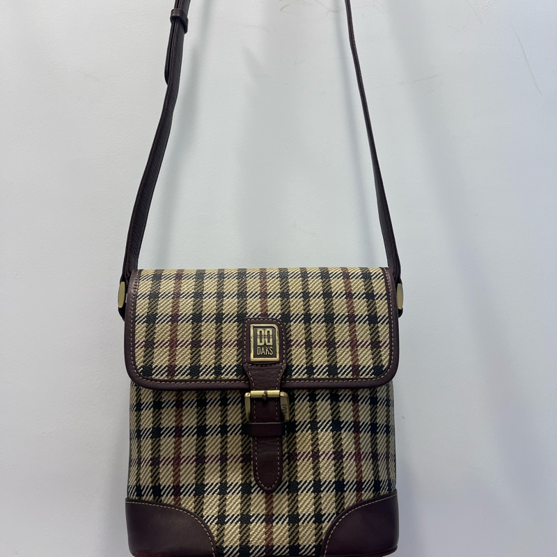 London 英倫品牌DAKS 皇室認證 格子控小廢包正品古物出清-1