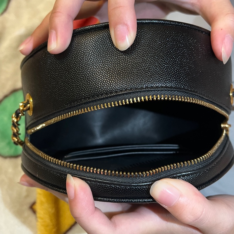 小ck / kwan 菱格鍊帶小圓包 / 黑色 / s-9