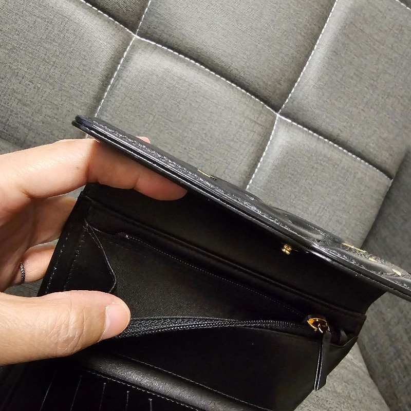 Chanel 中夾（黑.荔枝皮)-11