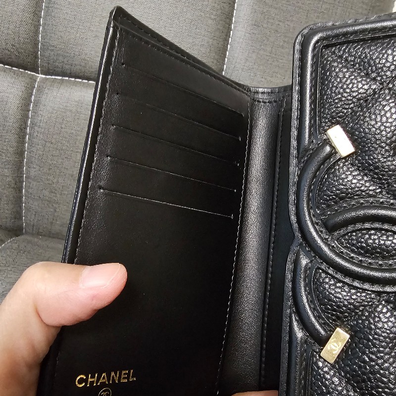 Chanel 中夾（黑.荔枝皮)-12