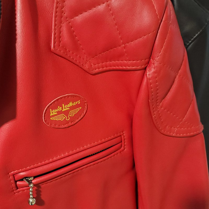 🚩降價找懂欣賞的有緣人【Lewis Leathers】No. 442 Racing Jacket HORSEHIDE RED-4