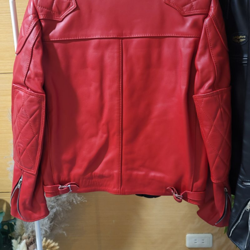 🚩降價找懂欣賞的有緣人【Lewis Leathers】No. 442 Racing Jacket HORSEHIDE RED-5