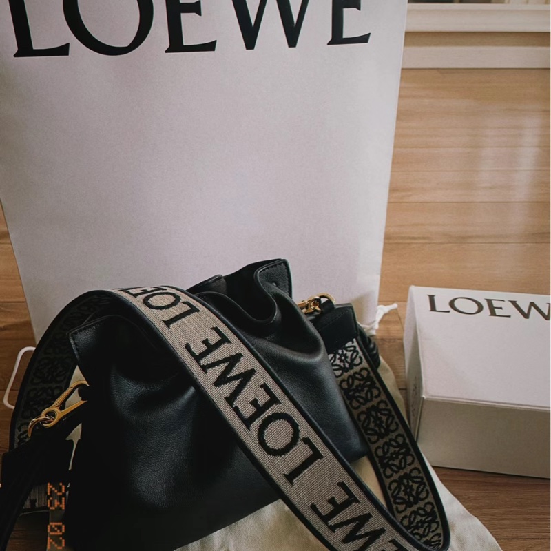 【全新】 LOEWE Anagram緹花寬背帶/肩帶-3