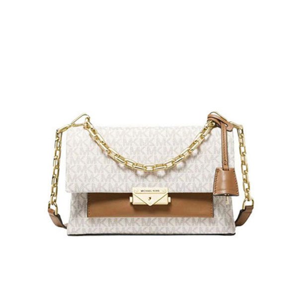 Michael Kors [專櫃款] 老花拼色單肩斜挎包-翻蓋鏈條包-信封包-0