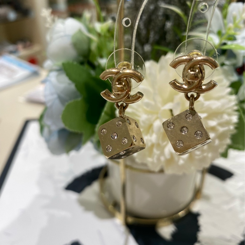 TK0764 Chanel 香奈兒骰子雙C耳環 Dice With CC Logo Earrings-18