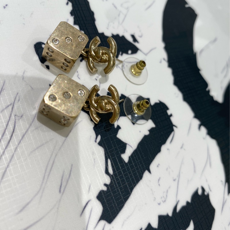 TK0764 Chanel 香奈兒骰子雙C耳環 Dice With CC Logo Earrings-25