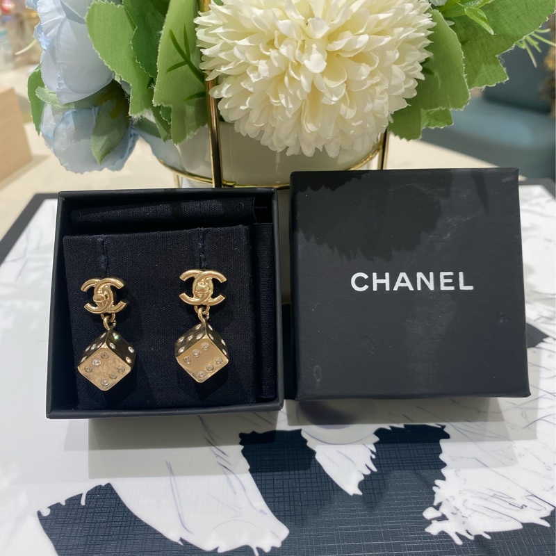 TK0764 Chanel 香奈兒骰子雙C耳環 Dice With CC Logo Earrings-30