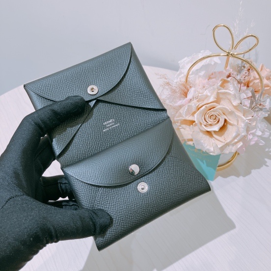 Hermès 愛馬仕Calvi Duo黑色卡包Card Holder Noir|PopChill 拍拍圈