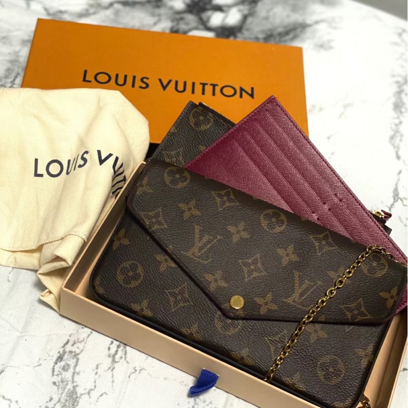 【哥吉拉精品時尚】 LV FELICIE POCHETTE 老花三合一 鏈包(誠可小議)-0