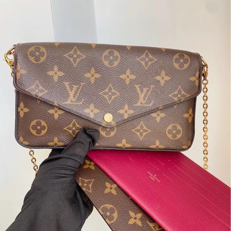 【哥吉拉精品時尚】 LV FELICIE POCHETTE 老花三合一 鏈包(誠可小議)-1