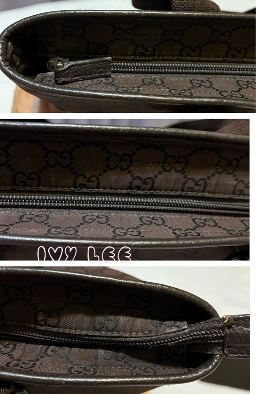 Gucci 男女適用 稀有款 手提包 托特包 180449 尼龍帆布x真皮 深棕色 二手精品-17