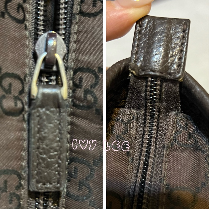 Gucci 男女適用 稀有款 手提包 托特包 180449 尼龍帆布x真皮 深棕色 二手精品-19