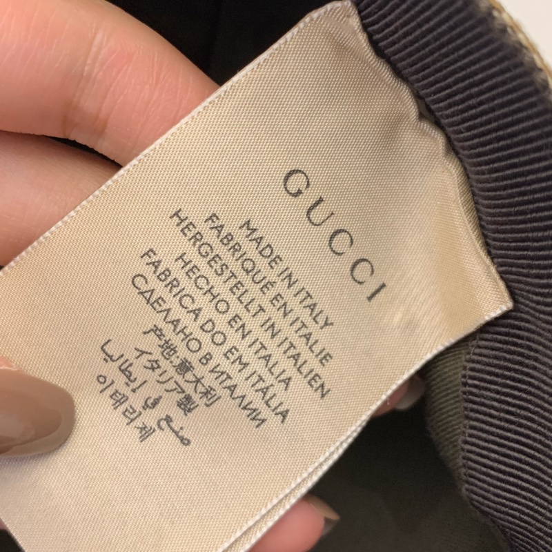 Gucci GG滿版帆布綠紅綠織帶棒球帽-19