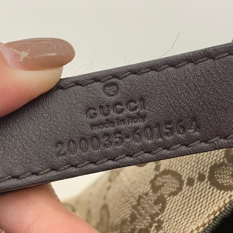 Gucci GG滿版帆布綠紅綠織帶棒球帽-21