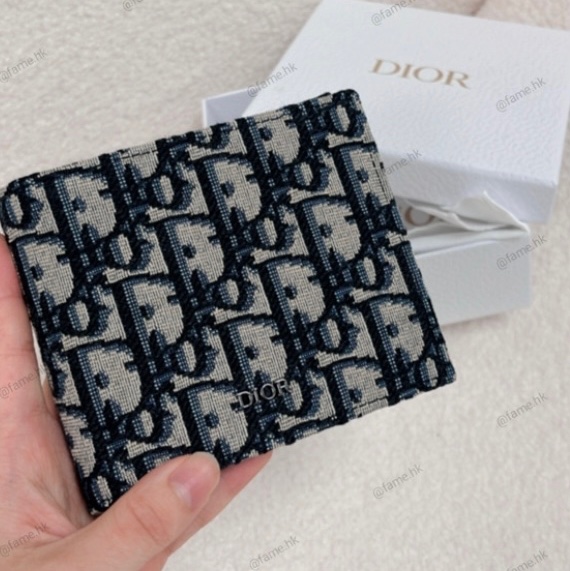 （全新一手)Dior Oblique Wallet 藍色老花錢包 銀包 20BBHO27YSEHO5E-4