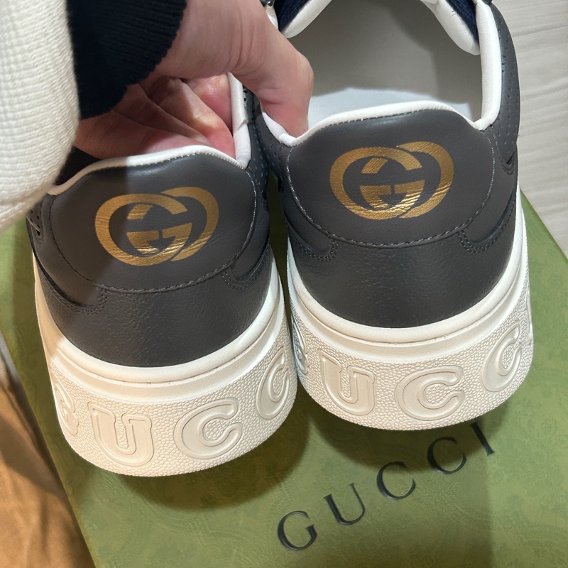 Gucci古馳全新chunky b運動男鞋稀有藍灰-2