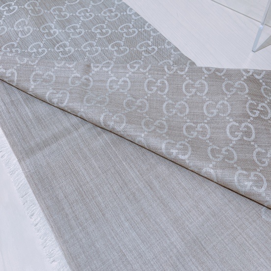 Gucci 古馳雙G標誌提花圍巾/頸巾 Gucci GG Logo Jacquard Shawl Scarf 70 X 200cm Wool X Silk-2