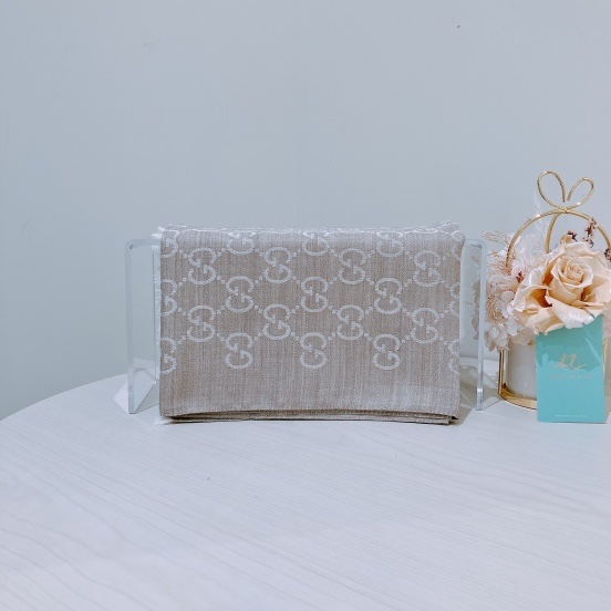 Gucci 古馳雙G標誌提花圍巾/頸巾 Gucci GG Logo Jacquard Shawl Scarf 70 X 200cm Wool X Silk-4