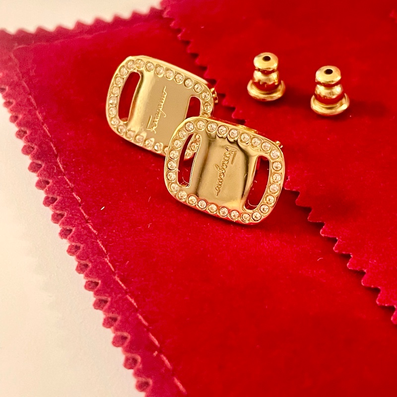FERRAGAMO Vara系列耳環（金）-7