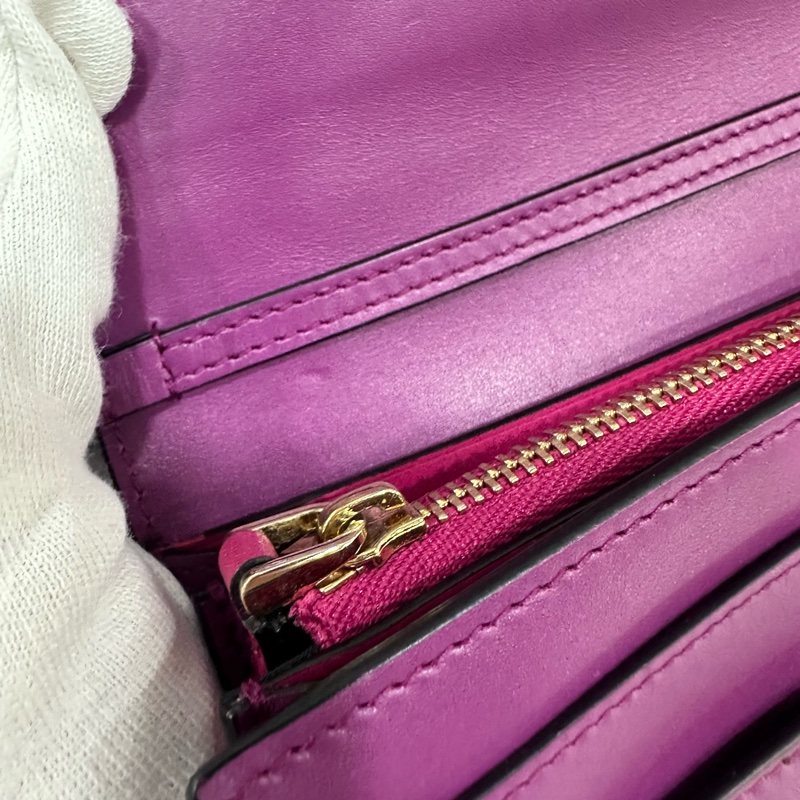 Bvlgari 282658紫拼粉牛皮 蛇頭短鍊woc 晚宴包Serpenti-26