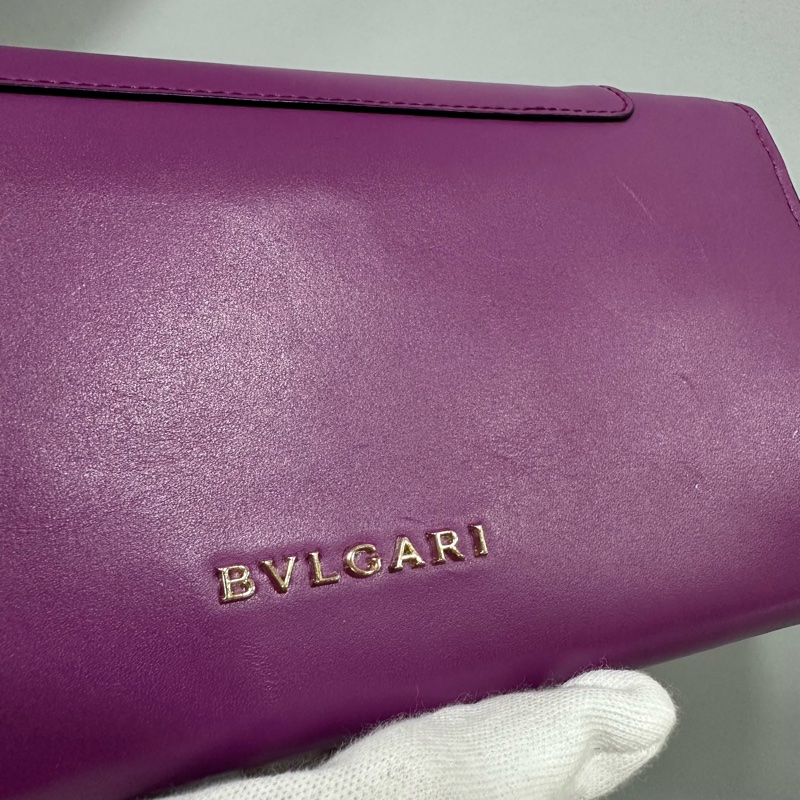 Bvlgari 282658紫拼粉牛皮 蛇頭短鍊woc 晚宴包Serpenti-46