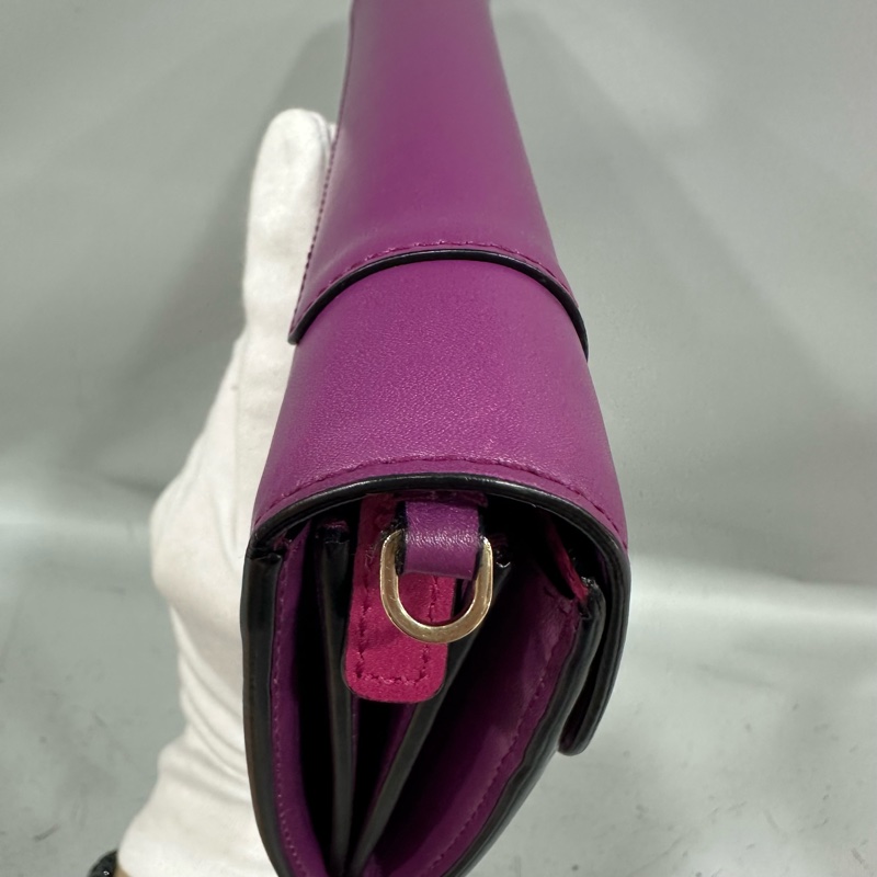 Bvlgari 282658紫拼粉牛皮 蛇頭短鍊woc 晚宴包Serpenti-55