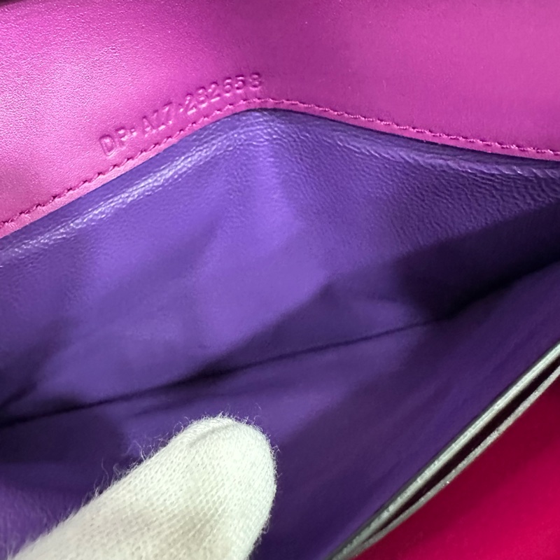 Bvlgari 282658紫拼粉牛皮 蛇頭短鍊woc 晚宴包Serpenti-60