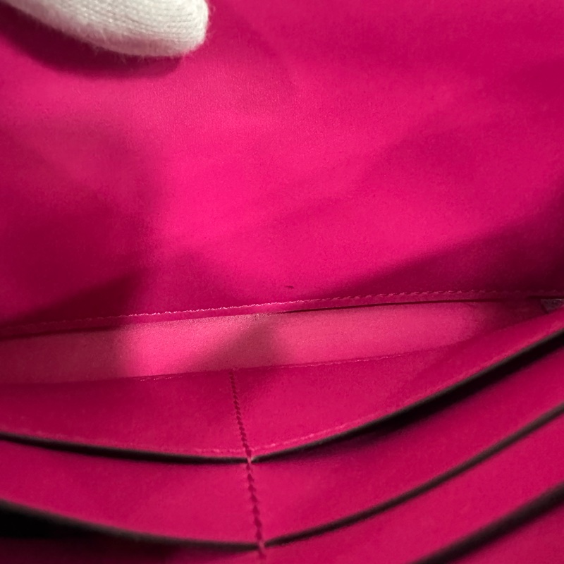 Bvlgari 282658紫拼粉牛皮 蛇頭短鍊woc 晚宴包Serpenti-67