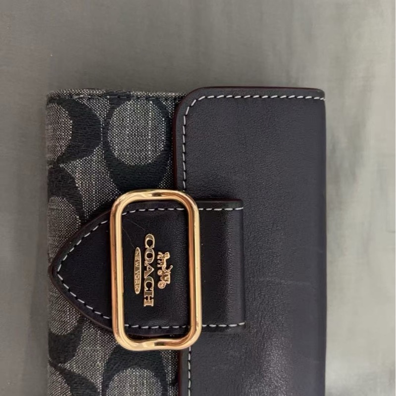 Coach 織布香布蕾 短夾-5