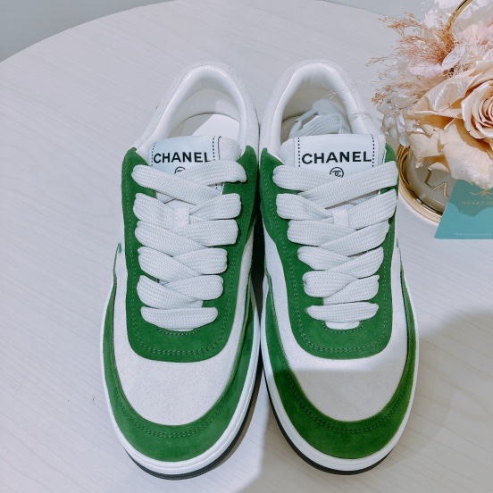 Chanel香奈兒雙C Logo 麂皮球鞋 Suede Sneakers-4