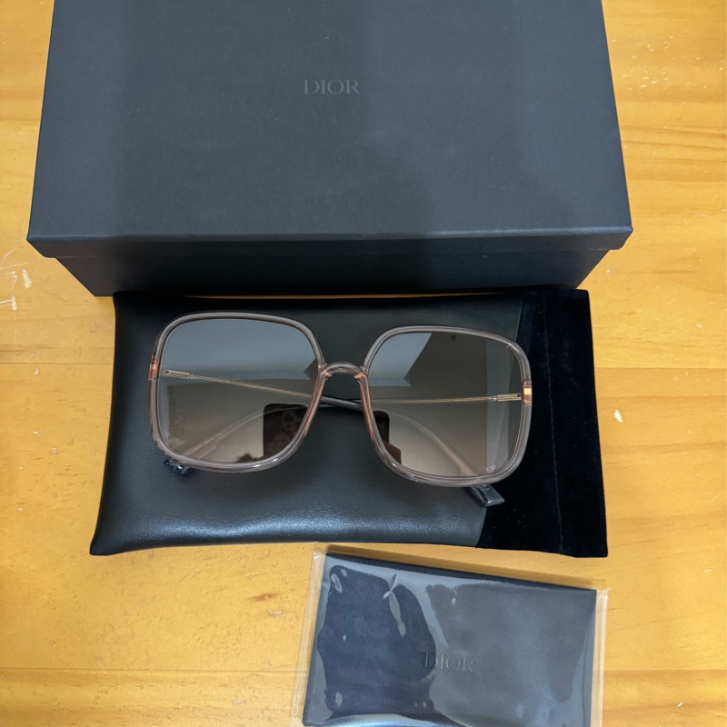 全新 Dior 太陽眼鏡 淡粉色 方框-0