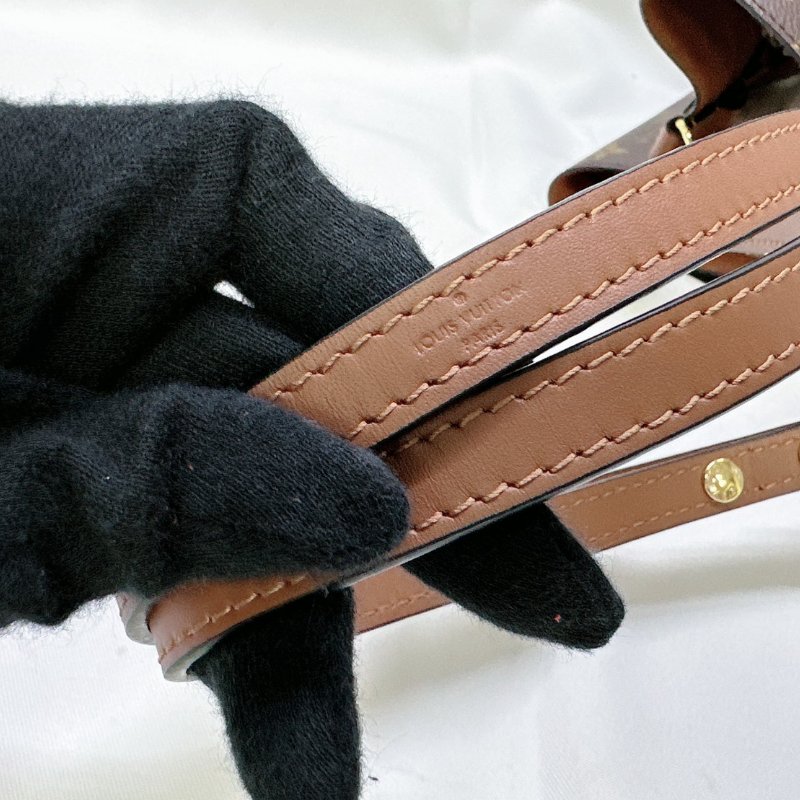 LV NeoNoe MM咖啡色老花水桶包-10