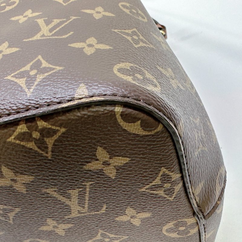 LV NeoNoe MM咖啡色老花水桶包-12