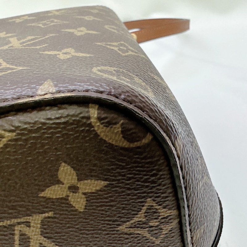 LV NeoNoe MM咖啡色老花水桶包-14