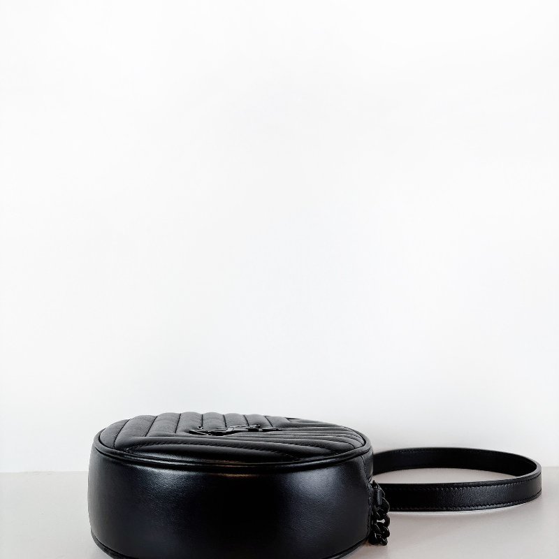 Ysl 圓餅包 霧黑款-10