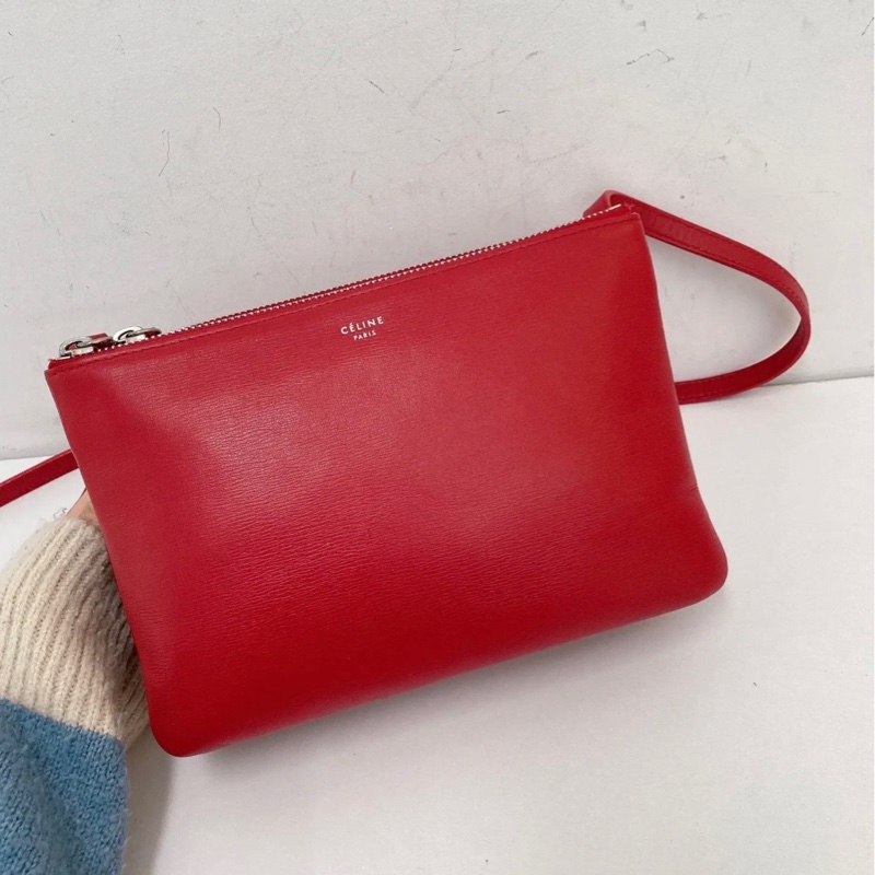 celine 紅色風琴包-0
