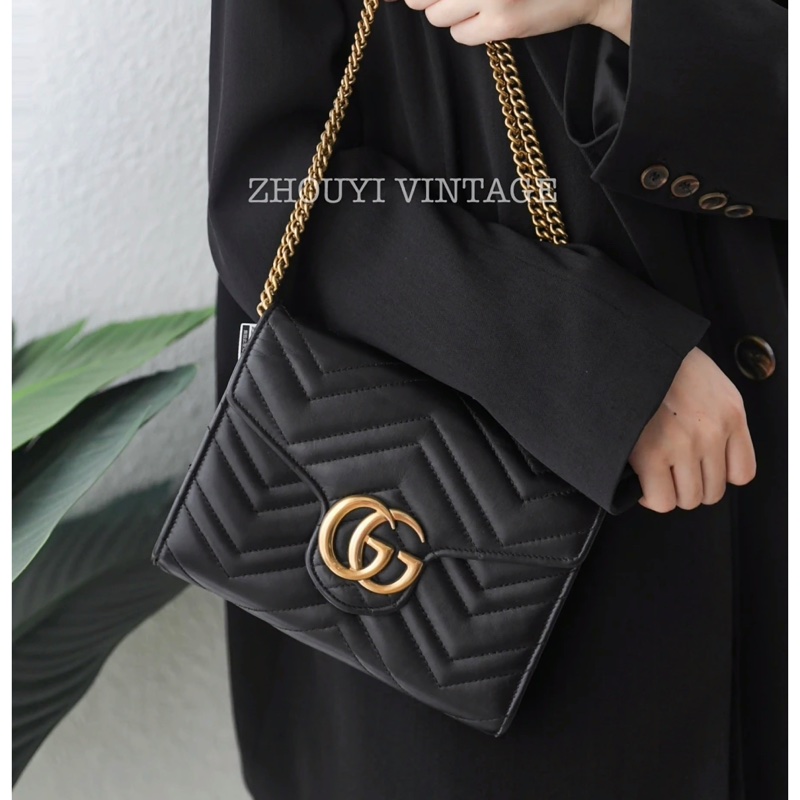 《全新》Gucci marmont woc 馬夢鏈條包 手拿包 斜背包 側背包-0