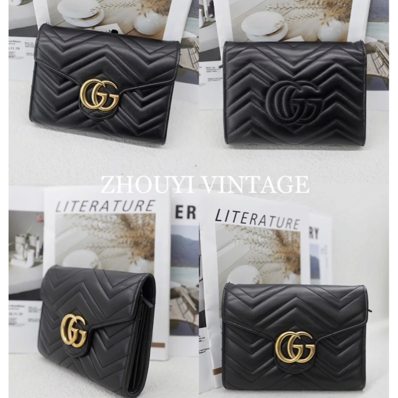 《全新》Gucci marmont woc 馬夢鏈條包 手拿包 斜背包 側背包-2