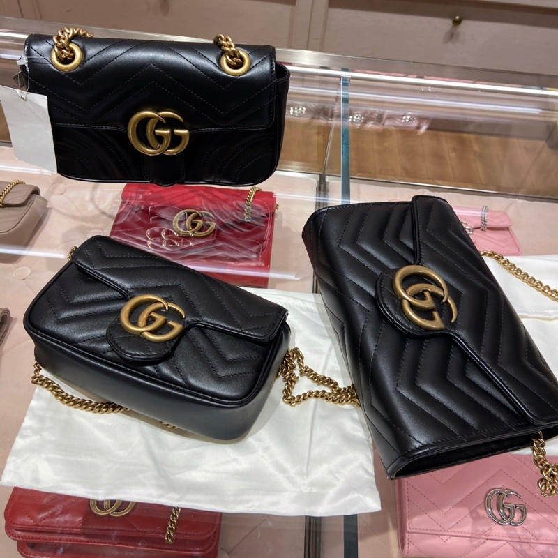 《全新》Gucci marmont woc 馬夢鏈條包 手拿包 斜背包 側背包-4